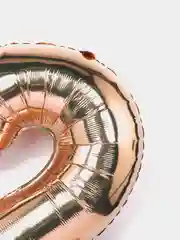 Шар "Цифра 2", цвет красное золото, 102 см, 1 штука