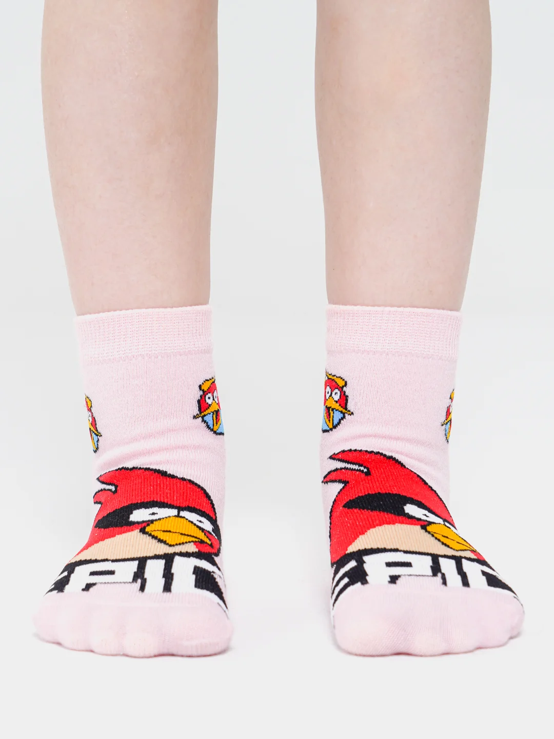 Розовый носки детские с angry birds