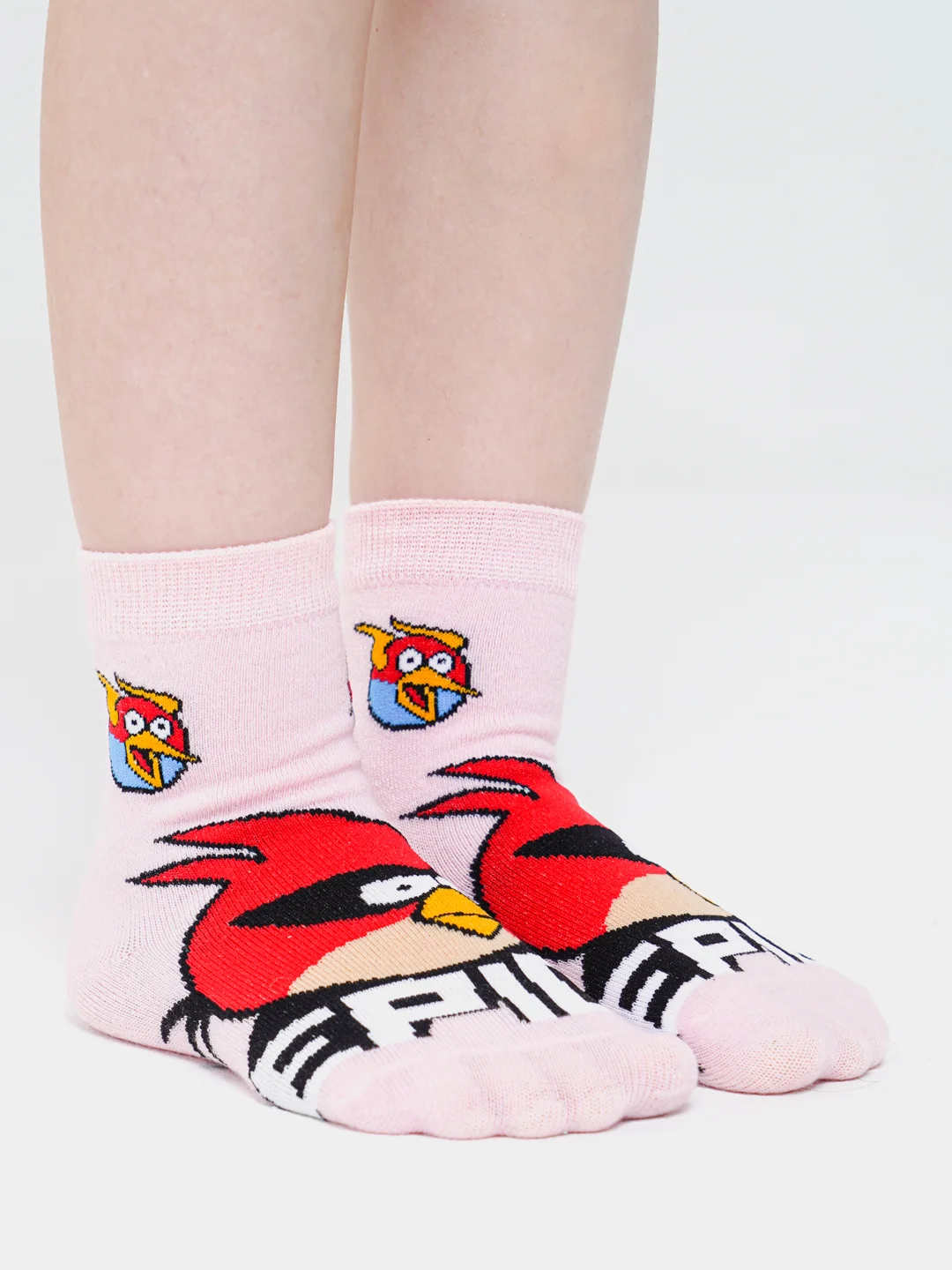Розовый носки детские с angry birds