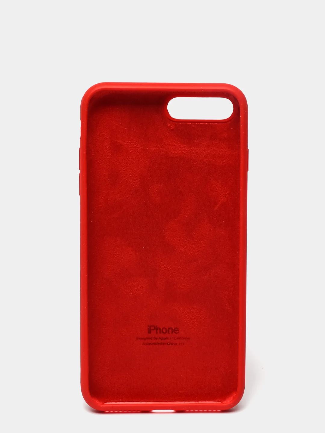 Алый чехол не пачкающийся с бархатом внутри для Iphone 7 Plus, 8 Plus, 7+, 8+