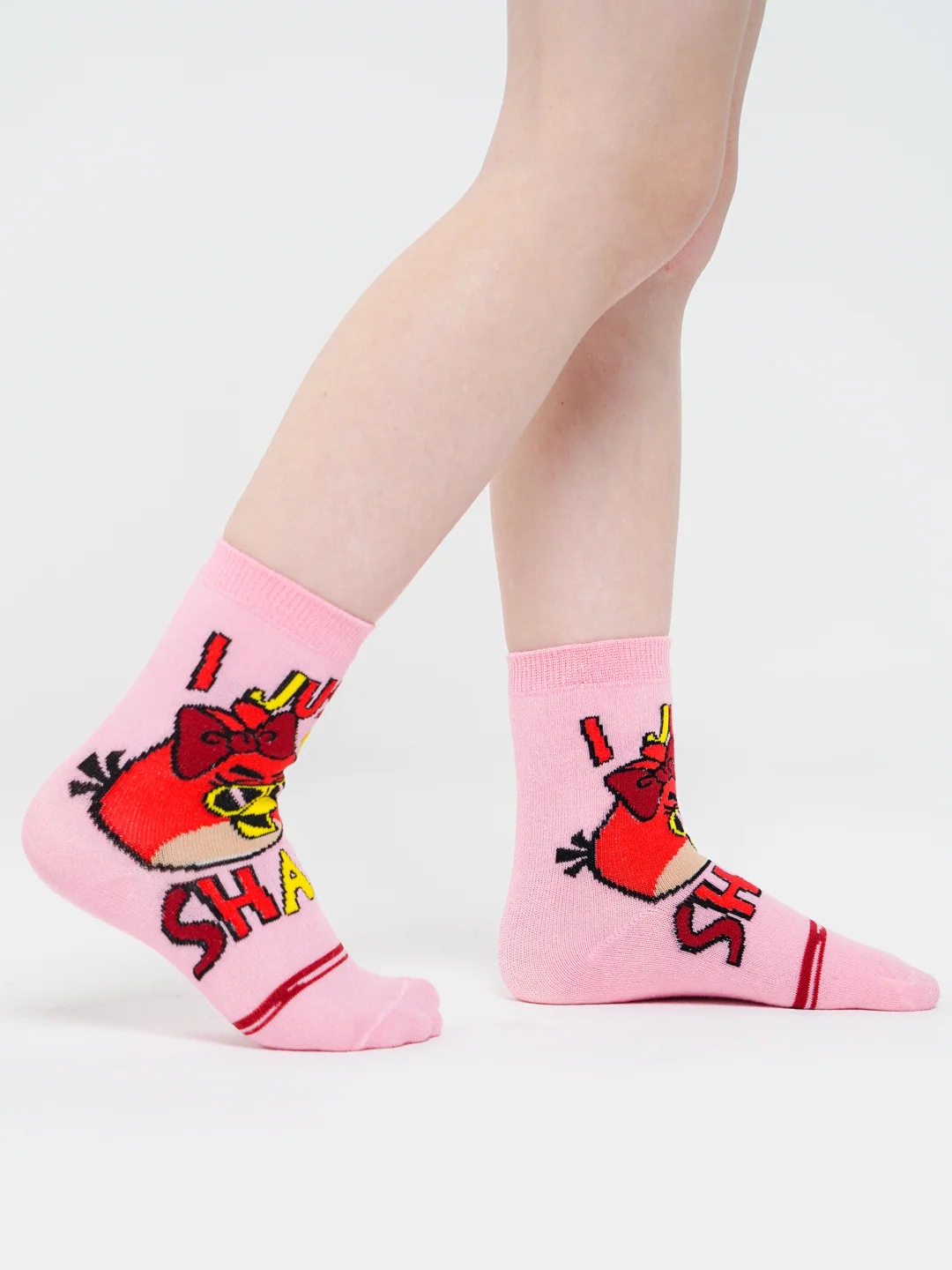 Розовый носки детские с angry birds