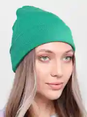 Зеленый шапка унисекс длинная