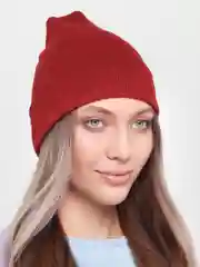 Багровый шапка унисекс длинная