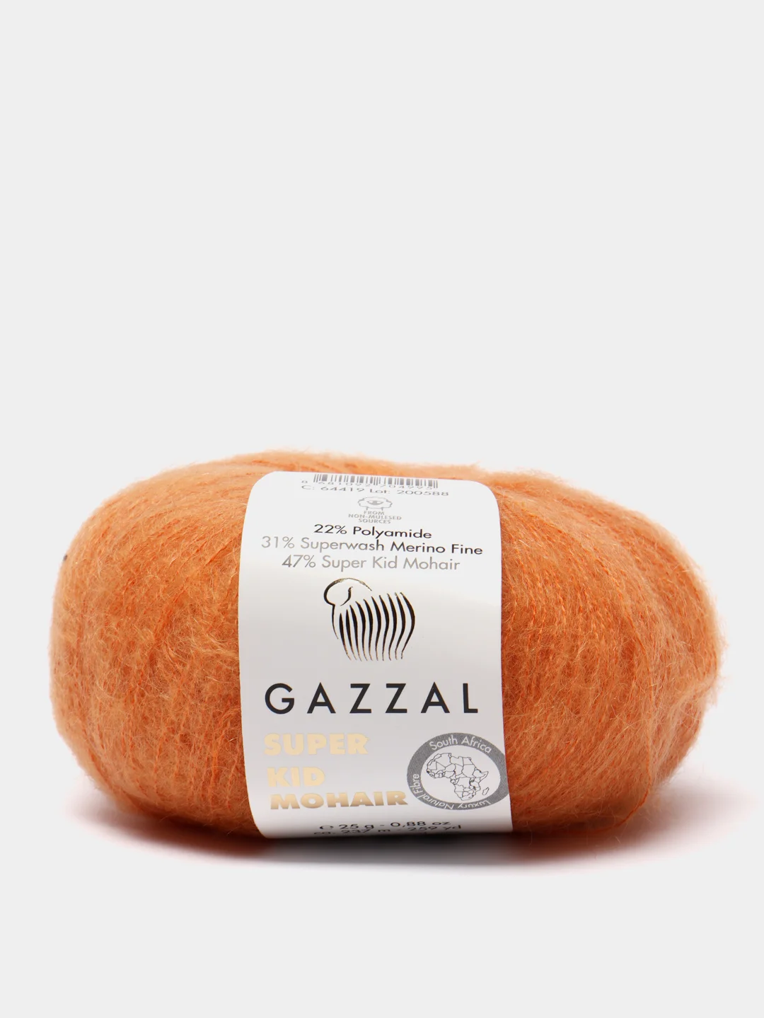 Манго пряжа Gazzal Super Kid Mohair, 25 г/235 м