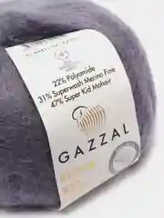 Синий меланж пряжа Gazzal Super Kid Mohair, 25 г/235 м