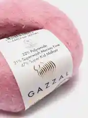 Розовый пряжа Gazzal Super Kid Mohair, 25 г/235 м