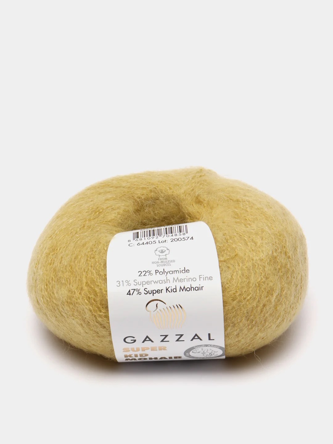 Оливковый пряжа Gazzal Super Kid Mohair, 25 г/235 м
