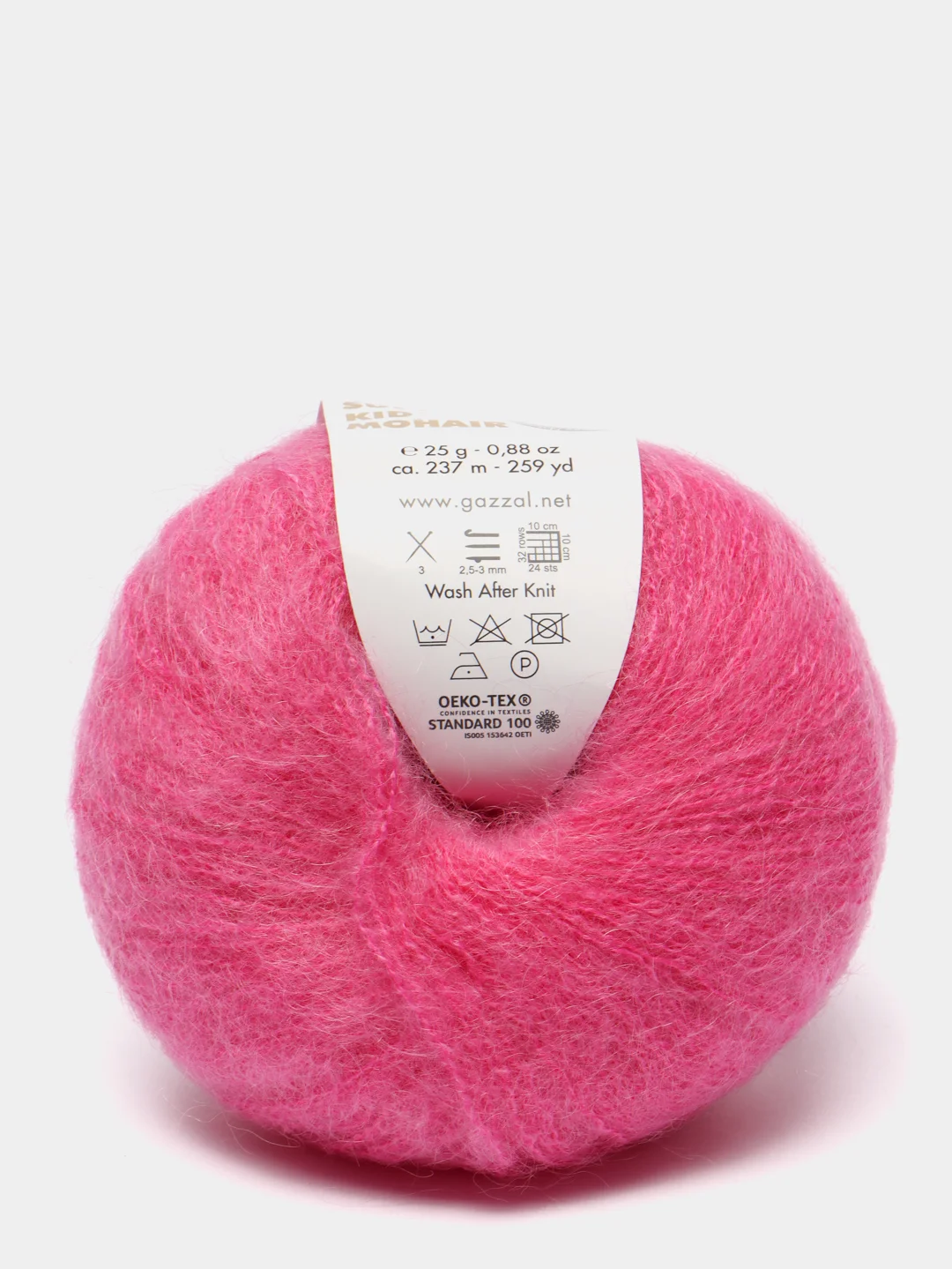 Фуксия пряжа Gazzal Super Kid Mohair, 25 г/235 м