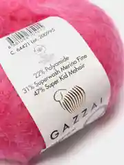 Фуксия пряжа Gazzal Super Kid Mohair, 25 г/235 м