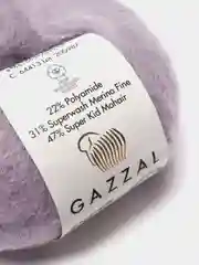Сиреневый пряжа Gazzal Super Kid Mohair, 25 г/235 м