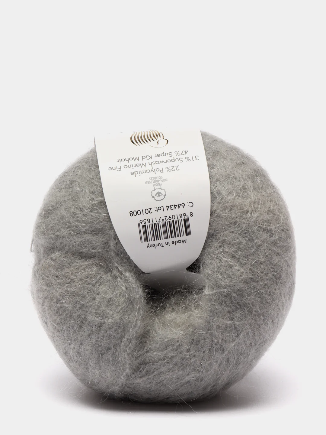 Серый пряжа Gazzal Super Kid Mohair, 25 г/235 м