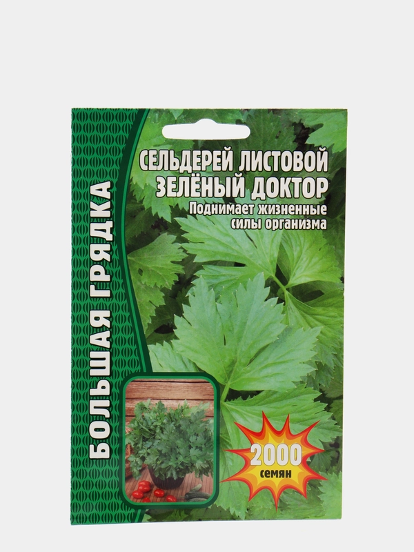 Семена Сельдерей раннеспелый листовой сорт "Зеленый Доктор", 2000 штук