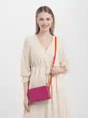 Фуксия итальянская кожаная сумка DuDuBags серии Ines