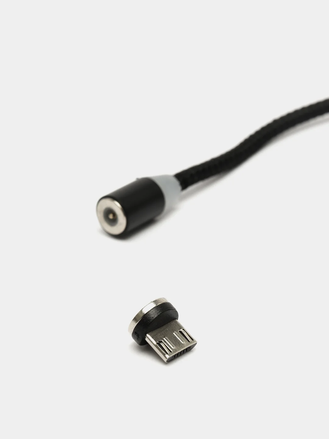 Черный usb кабель и коннектор SKYDOLPHIN для зарядки магнитный 2.4A, Lightning, Type-C, MicroUsb