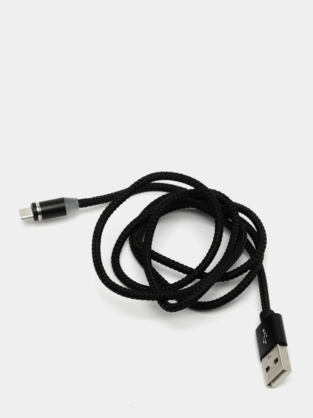 Черный usb кабель и коннектор SKYDOLPHIN для зарядки магнитный 2.4A, Lightning, Type-C, MicroUsb