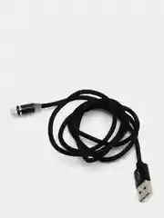 Черный usb кабель и коннектор SKYDOLPHIN для зарядки магнитный 2.4A, Lightning, Type-C, MicroUsb