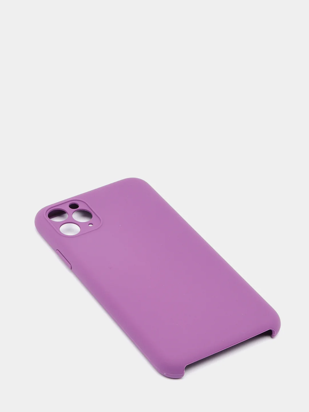 Фиолетовый чехол с бархатом внутри и защитой камеры Iphone 11 PRO MAX