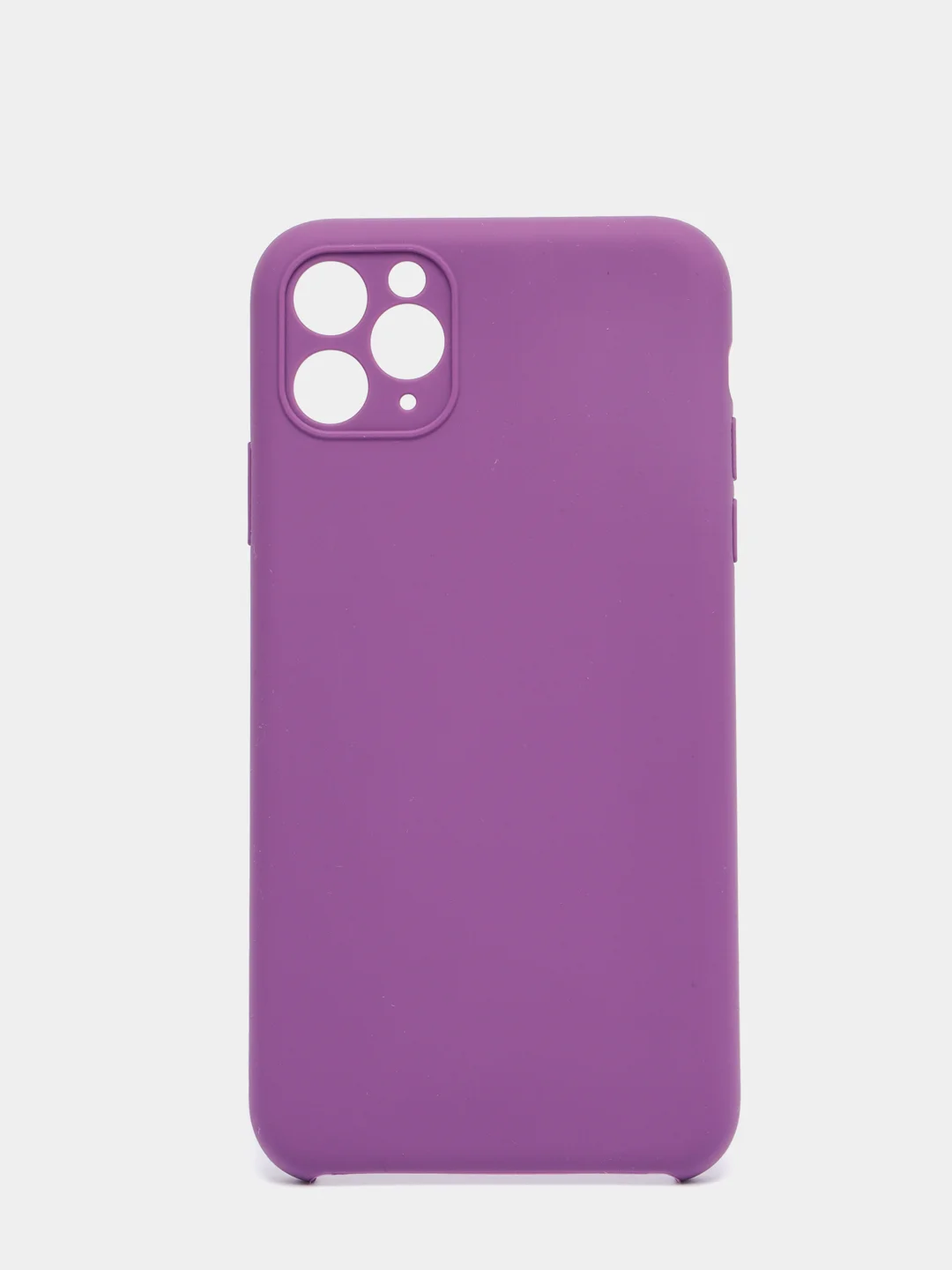 Фиолетовый чехол с бархатом внутри и защитой камеры Iphone 11 PRO MAX
