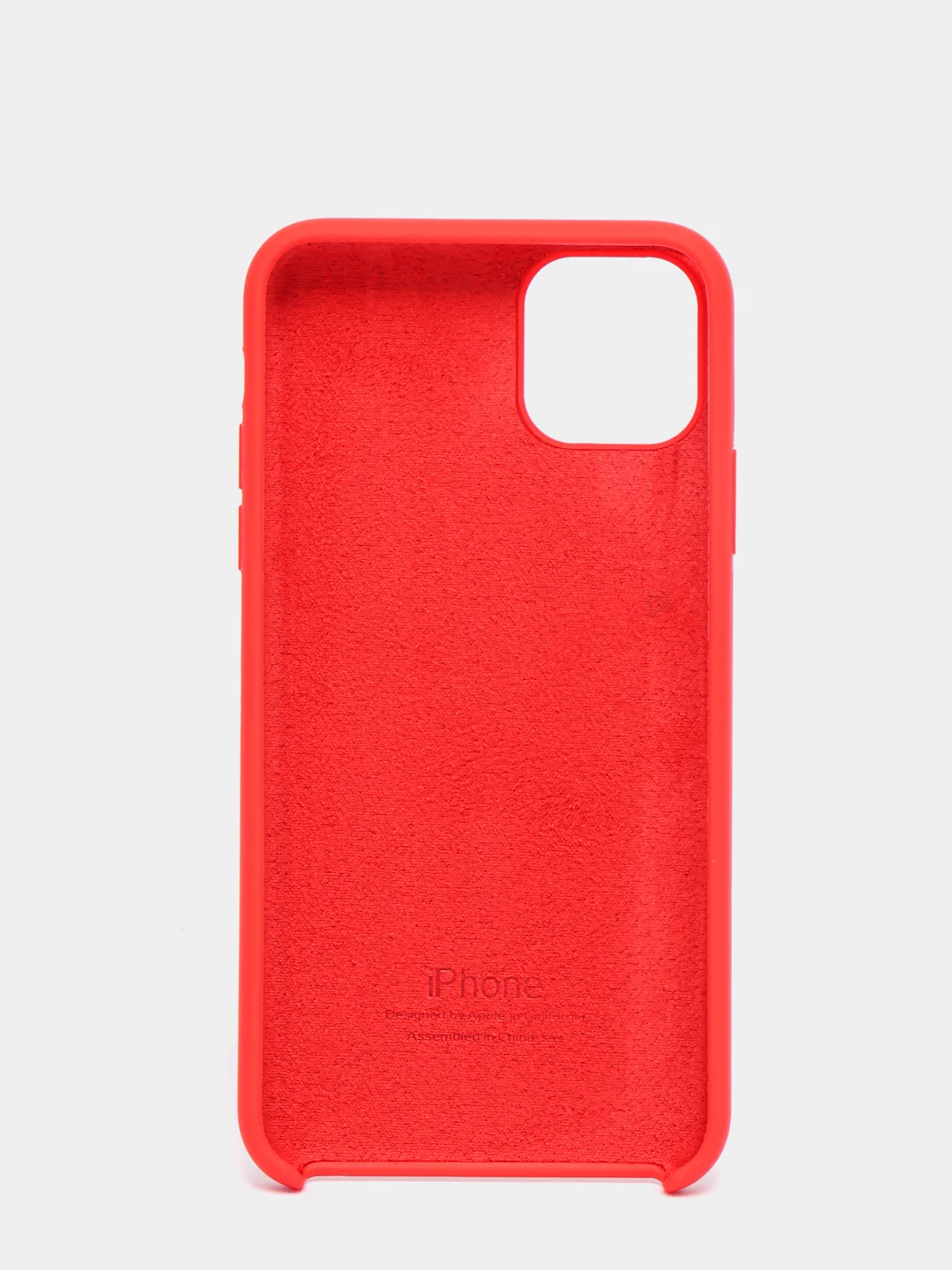 Красный чехол с бархатом внутри и защитой камеры Iphone 11 PRO MAX