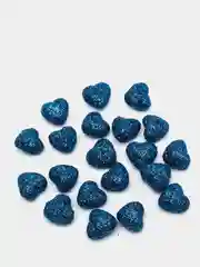 Сердечки декоративные, в блестках, 21 штука
