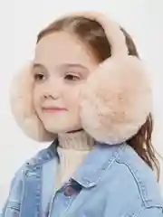 Бежевый наушники утепленные / Наушники зимние / Тёплые наушники