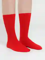 Красный носки в рубчик