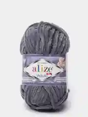 Угольный пряжа плюшевая Alize Velluto