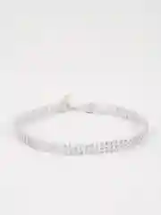 Белый женский чокер со стразами