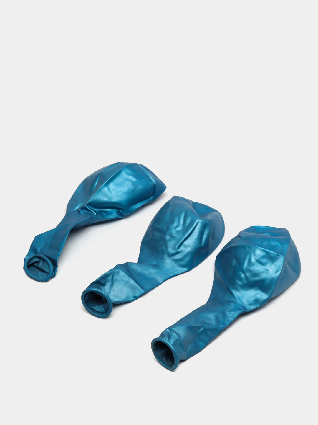 Шар воздушный хром, 3 шт, синий, 30 см