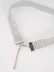 Серебряный женский чокер со стразами