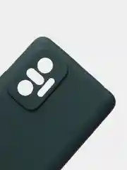 Зеленый чехол для Xiaomi Redmi NOTE 10 pro с защитой камеры и бархатом внутри