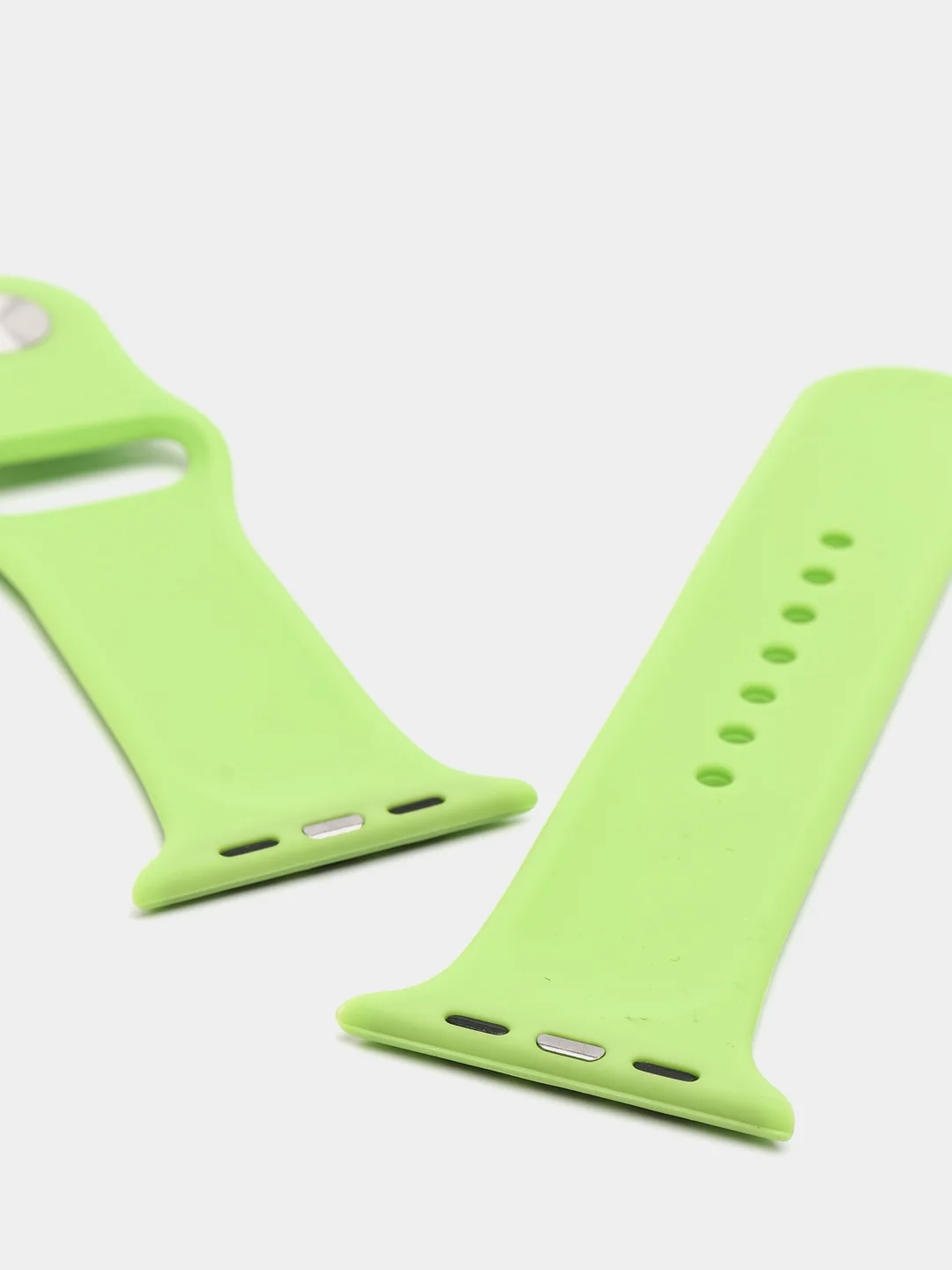 Зеленый силиконовый ремешок для Apple Watch 4, 5, 6, 7, 8, SE на 38/42/40/44/41/45