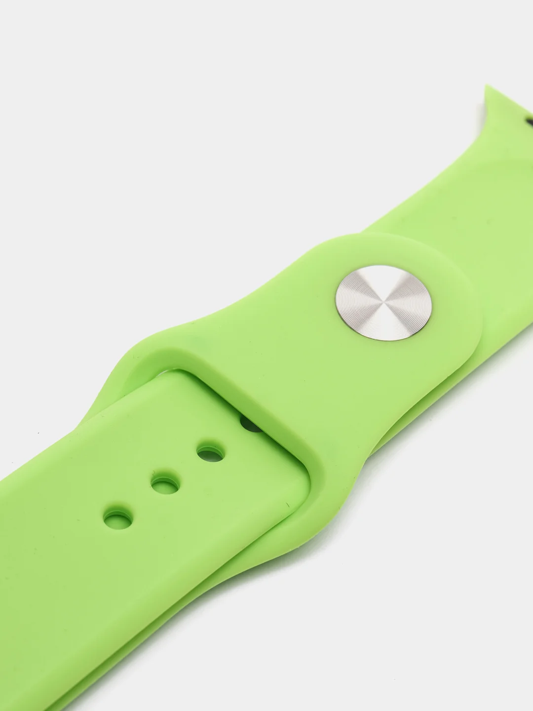 Зеленый силиконовый ремешок для Apple Watch 4, 5, 6, 7, 8, SE на 38/42/40/44/41/45