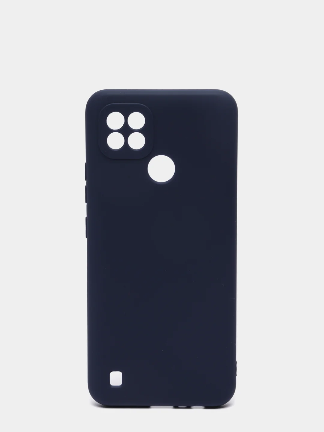 Темно-синий чехол силиконовый для Realme C21 ( Реалми С21) с защитой камеры