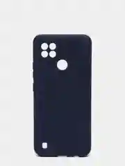 Темно-синий чехол силиконовый для Realme C21 ( Реалми С21) с защитой камеры