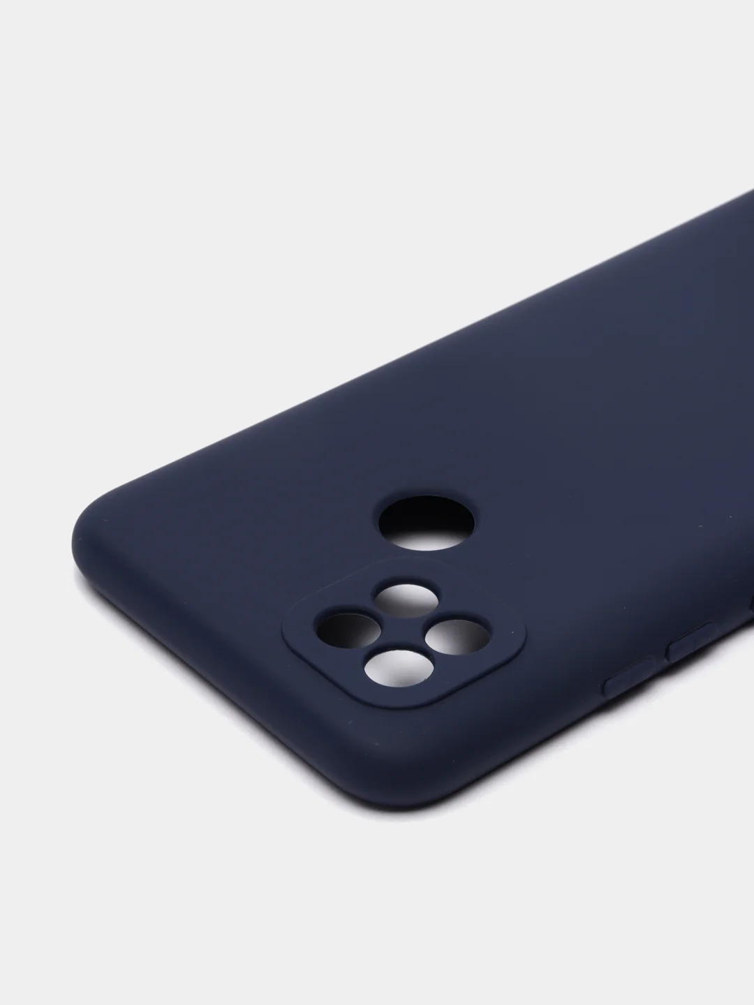 Темно-синий чехол силиконовый для Realme C21 ( Реалми С21) с защитой камеры