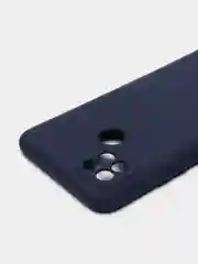 Темно-синий чехол силиконовый для Realme C21 ( Реалми С21) с защитой камеры
