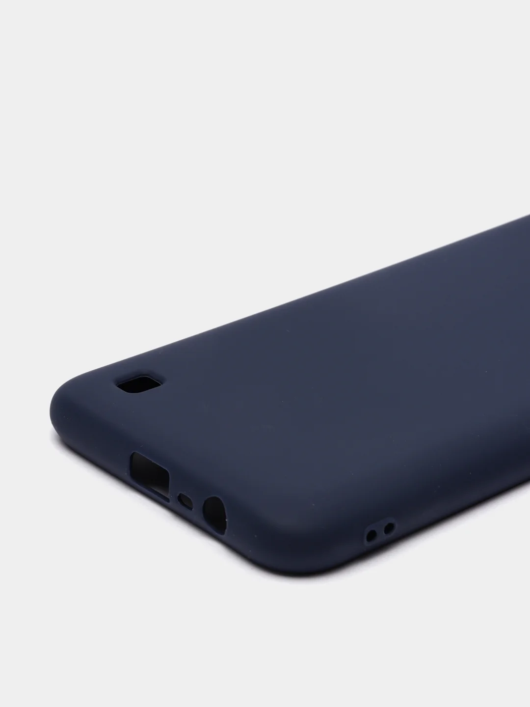 Темно-синий чехол силиконовый для Realme C21 ( Реалми С21) с защитой камеры