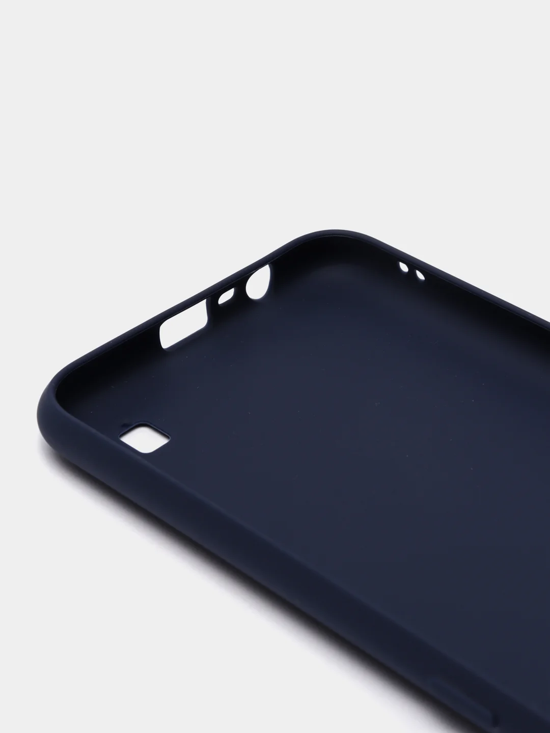 Темно-синий чехол силиконовый для Realme C21 ( Реалми С21) с защитой камеры