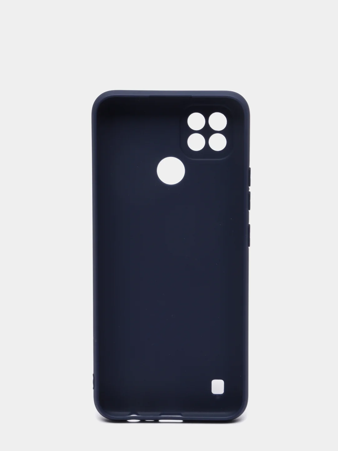 Темно-синий чехол силиконовый для Realme C21 ( Реалми С21) с защитой камеры