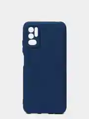 Синий меланж чехол с защитой камеры и бархатом внутри Xiaomi Poco M3 pro, Redmi Note 10T