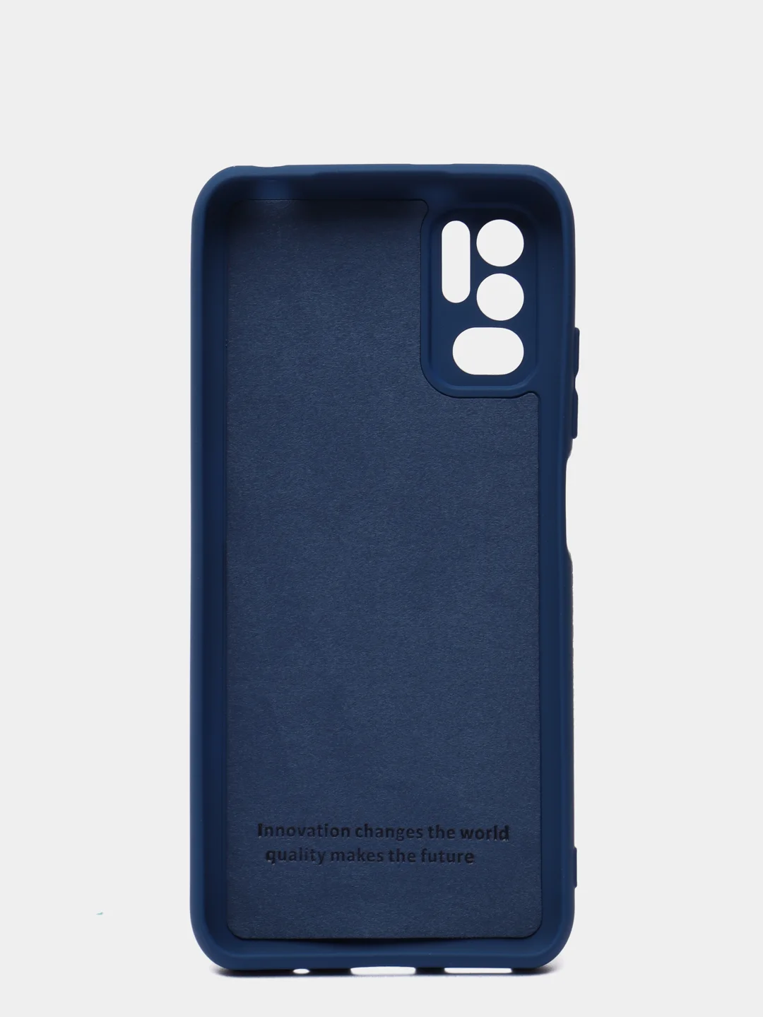 Синий меланж чехол с защитой камеры и бархатом внутри Xiaomi Poco M3 pro, Redmi Note 10T