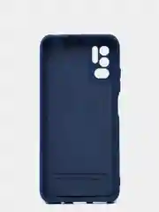 Синий меланж чехол с защитой камеры и бархатом внутри Xiaomi Poco M3 pro, Redmi Note 10T