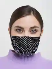 Черный маски со стразами