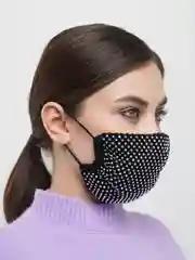 Черный маски со стразами