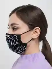 Черный маски со стразами