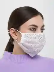Белый маски со стразами