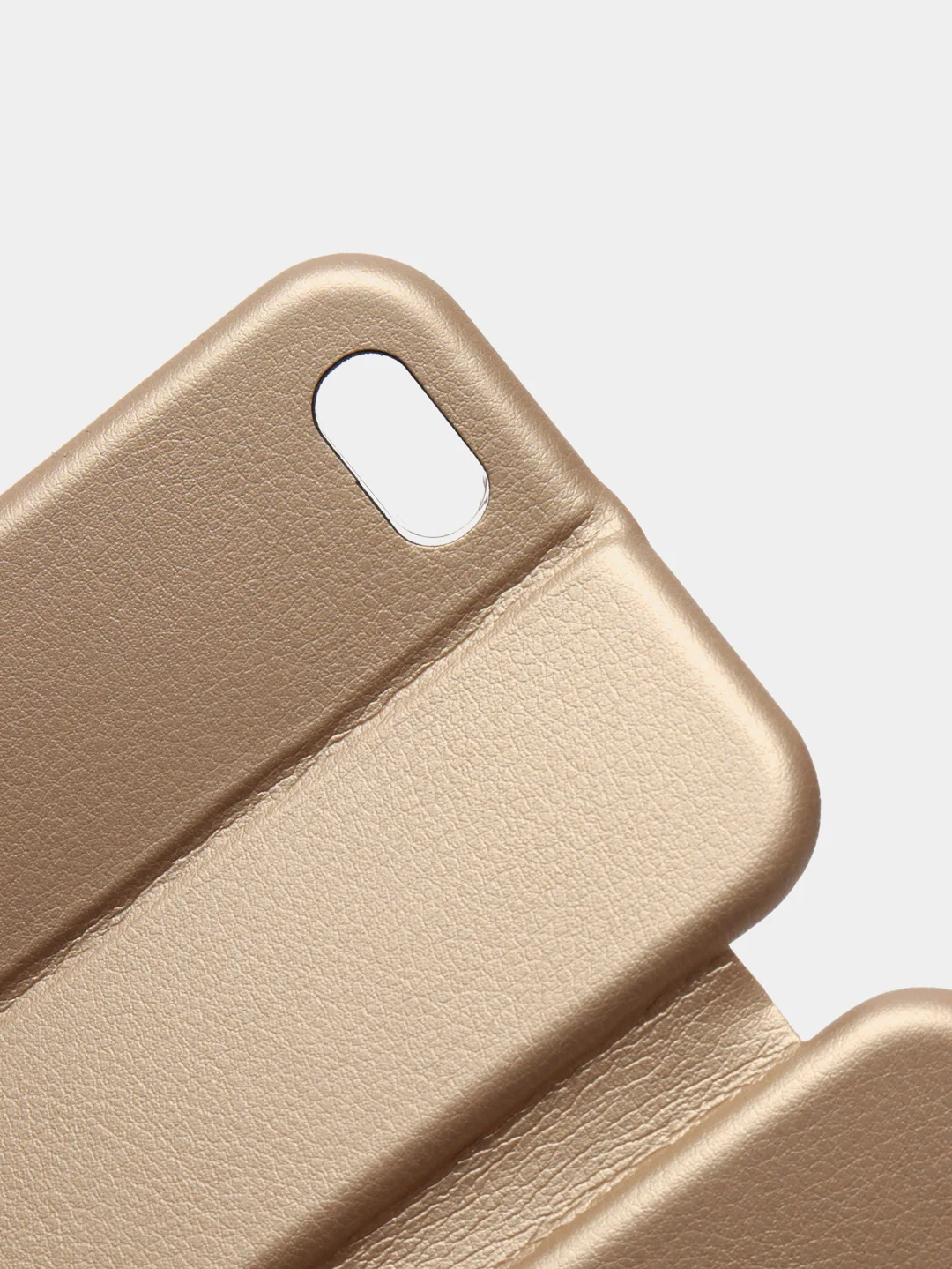 Золотой чехол-книжка iPhone 5 / iPhone SE