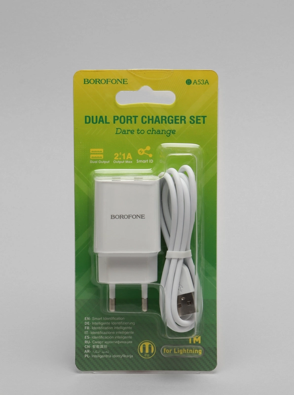 Зарядное устройство Borofone, кабель Lightning, USB