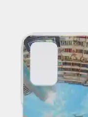 Небесно-голубой чехол Samsung Galaxy A03s силиконовый с рисунком (Самсунг Галакси А03с)